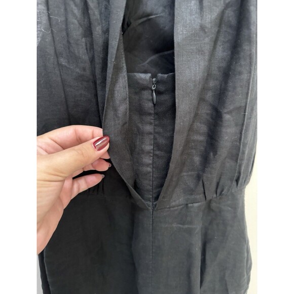 Loft 100% Linen High Collar Mini Dress Size 0 - Picture 8 of 10
